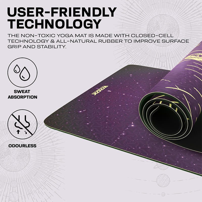 RDX D11 6mm 4-in-1 PU Rubber Yoga Mat Set