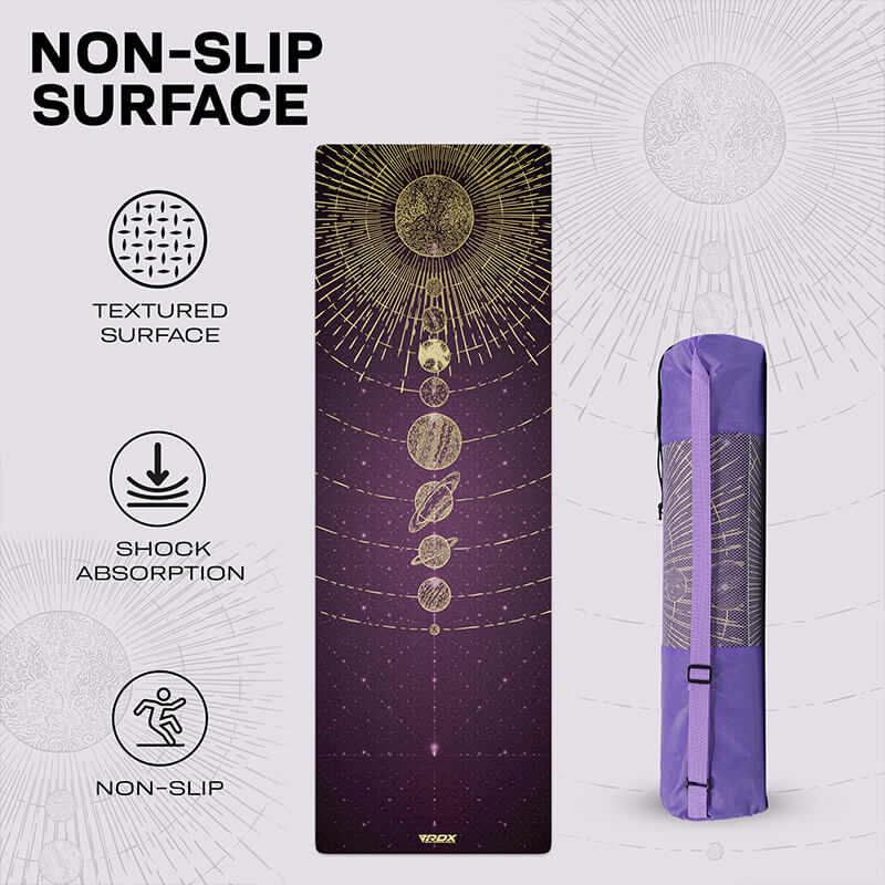 RDX D11 6mm 4-in-1 PU Rubber Yoga Mat Set