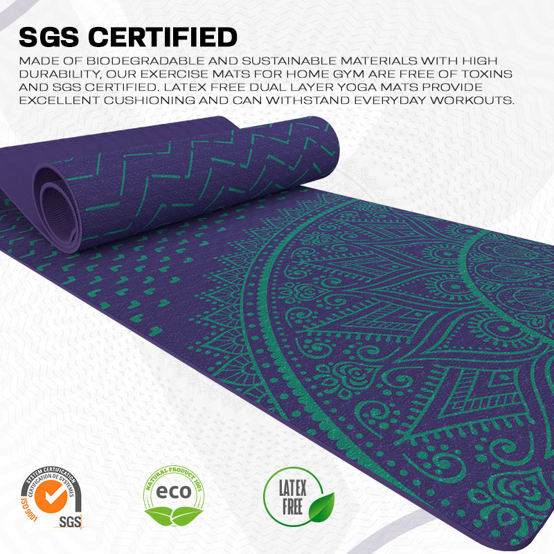 RDX D8 6mm 4-in-1 TPE Yoga Mat Set