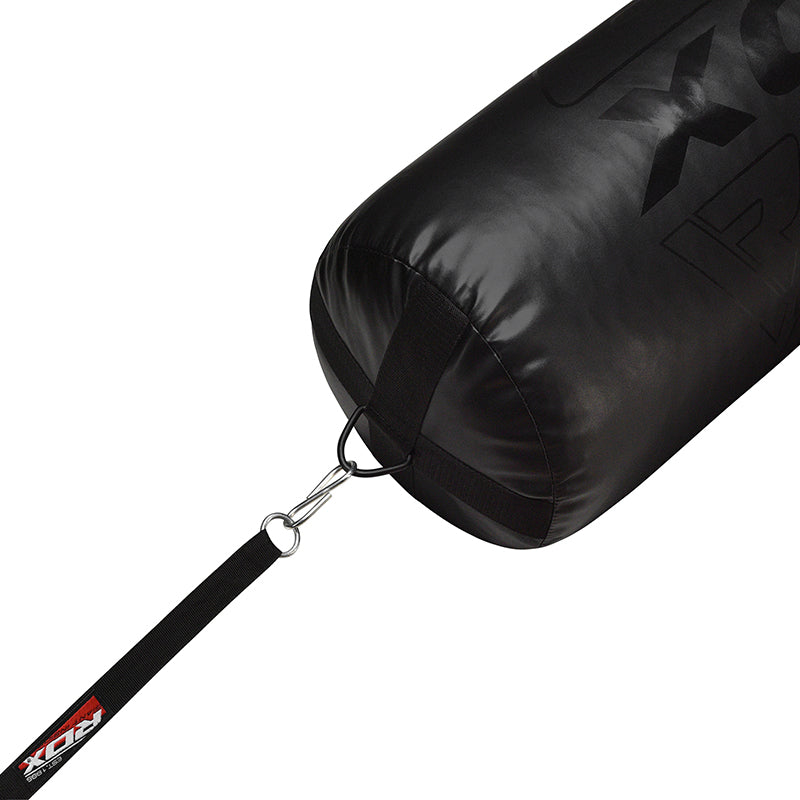 RDX Black/Golden 6ft Training Punch Bag with Mitts Set
