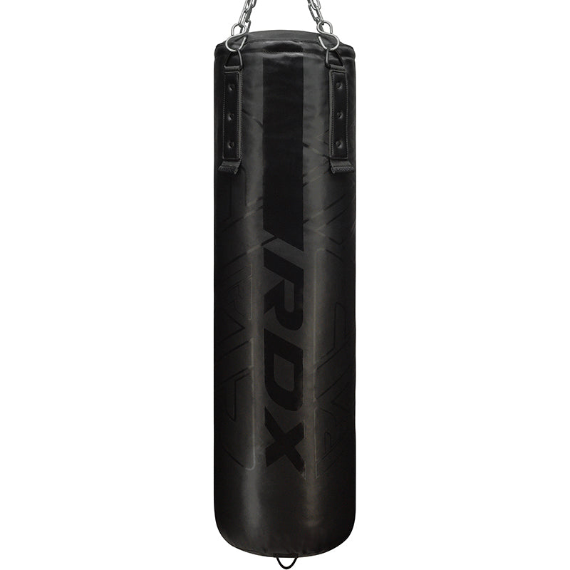 RDX Black/Golden 6ft Training Punch Bag with Mitts Set