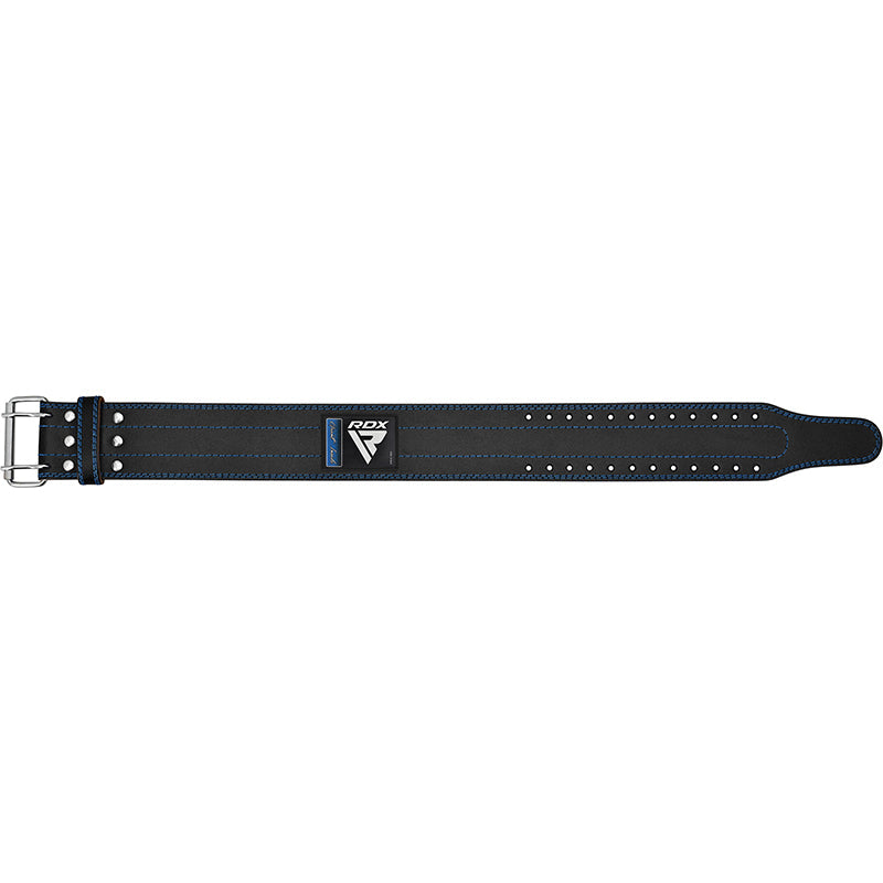 RDX RD1 4†Powerlifting Leather Gym Belt#color_blue