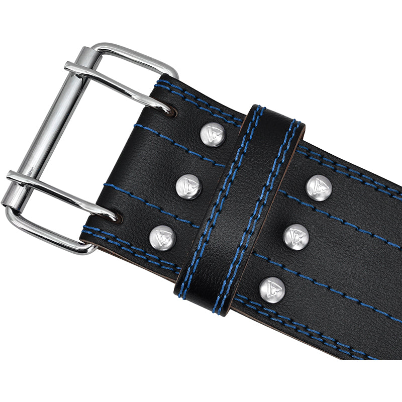 RDX RD1 4†Powerlifting Leather Gym Belt#color_blue