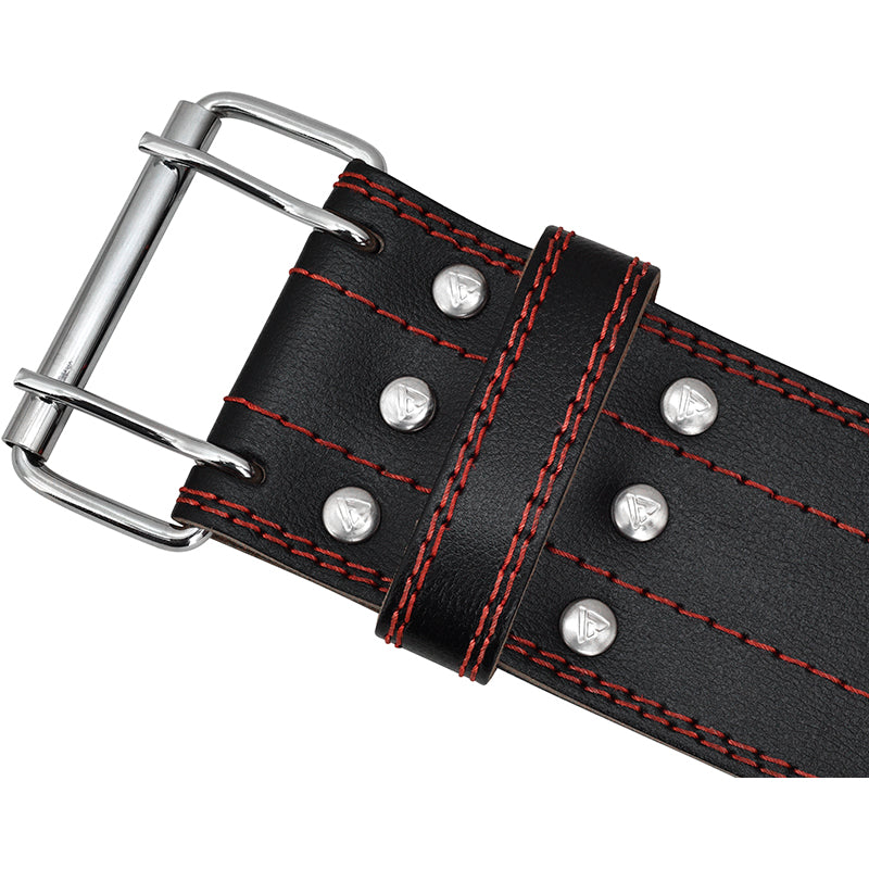 RDX RD1 4†Powerlifting Leather Gym Belt#color_red