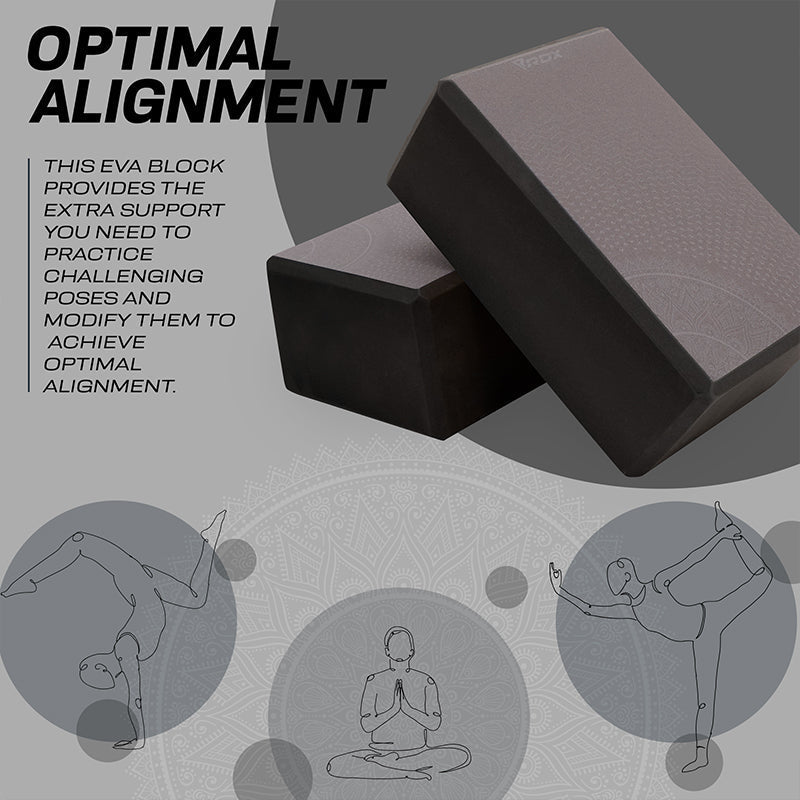 RDX D10 High Density EVA Foam Yoga Blocks Non-Slip Brick