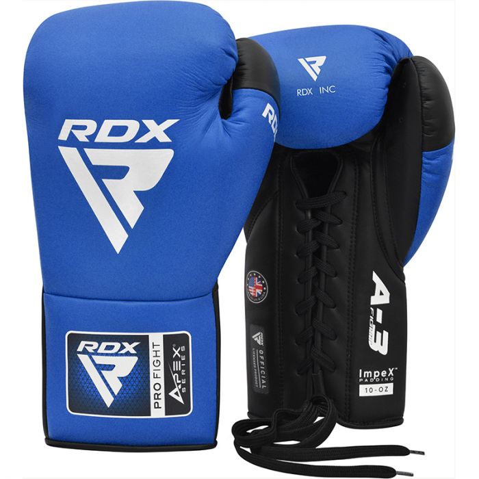 RDX APEX Competition/Fight gloves Lace Up Boxing Gloves red#color_blue