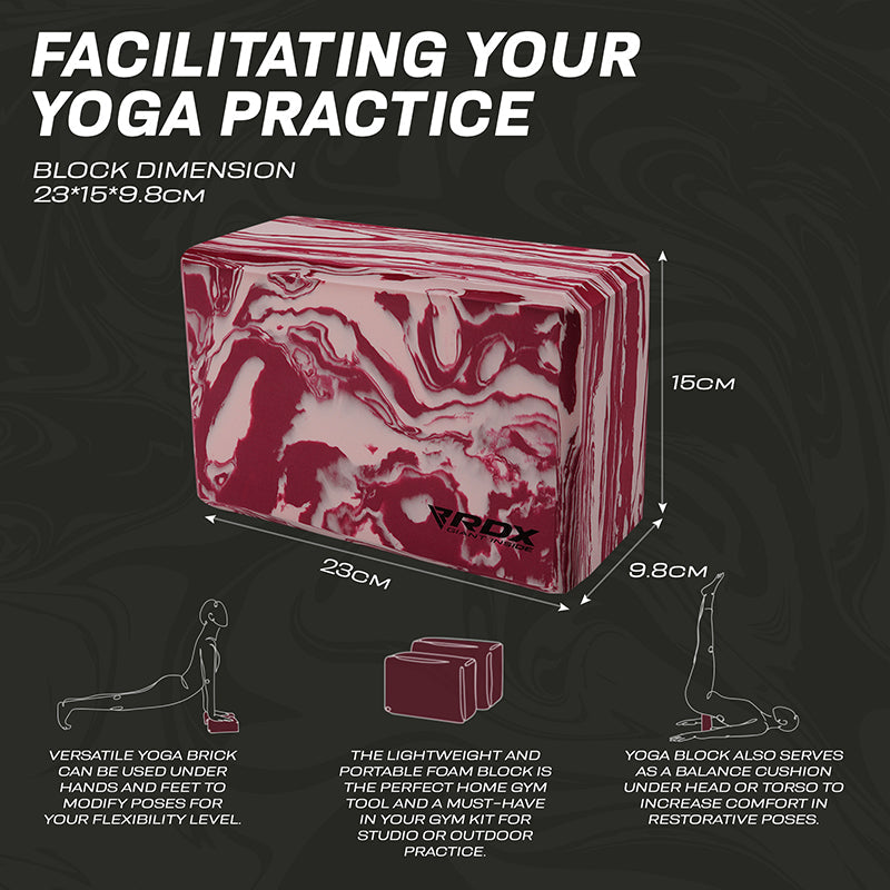 RDX CP Brique de yoga antidérapante en mousse EVA