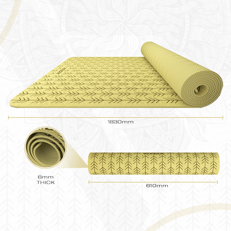 RDX D10 6mm 4-in-1 TPE Yoga Mat Set
