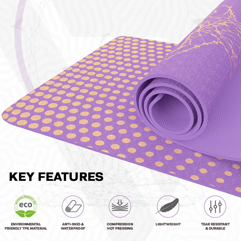 RDX D2 6mm 4-in-1 TPE Yoga Mat Set