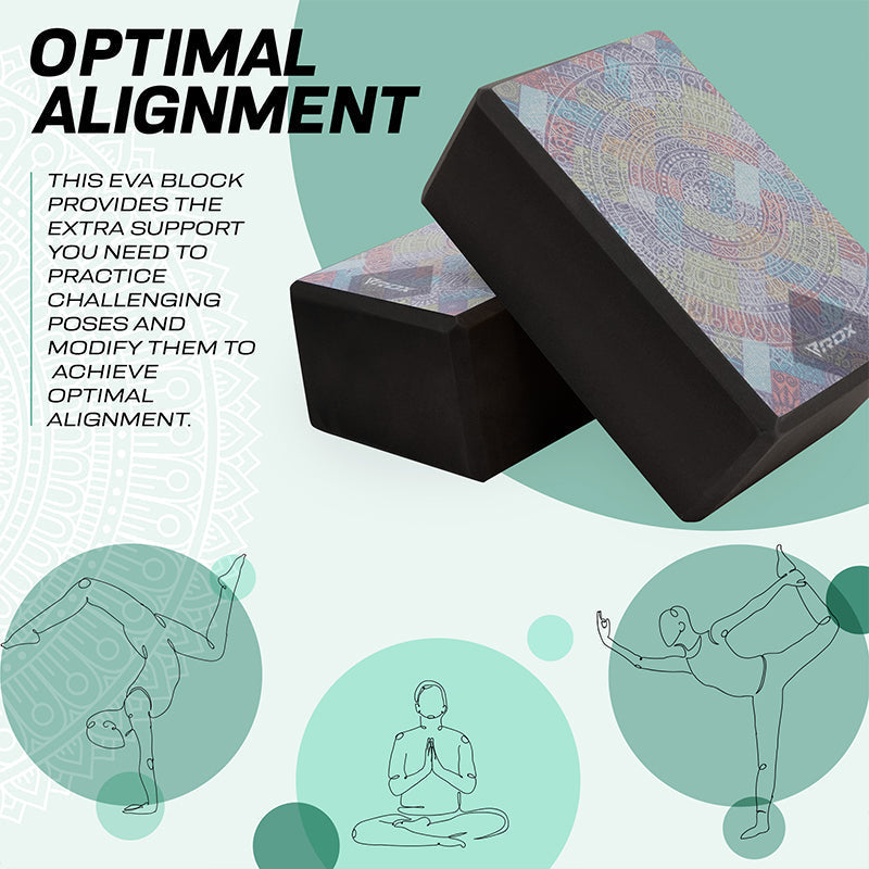 RDX D3 High Density EVA Foam Yoga Blocks Non-Slip Brick