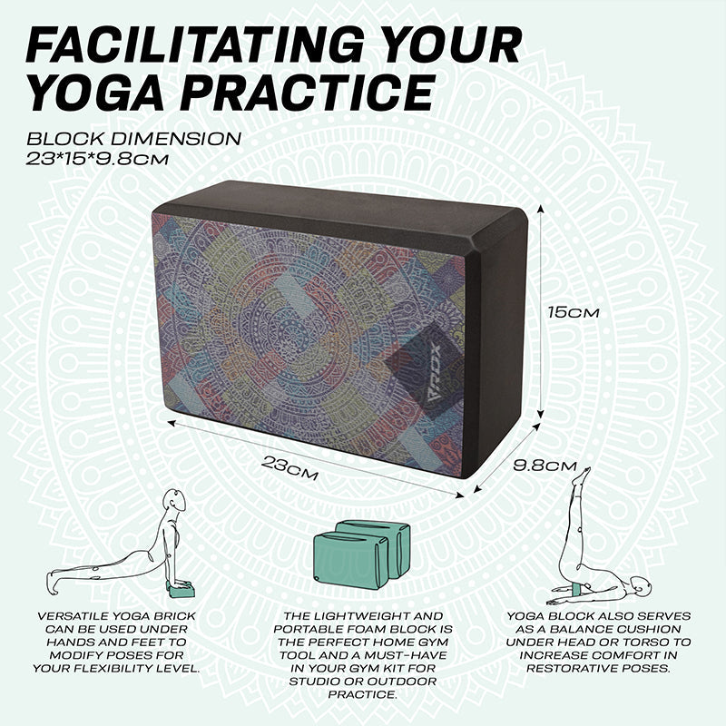 RDX D3 High Density EVA Foam Yoga Blocks Non-Slip Brick