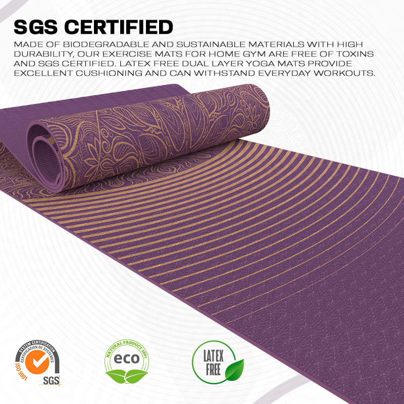 RDX D3 6mm 4-in-1 TPE Yoga Mat Set