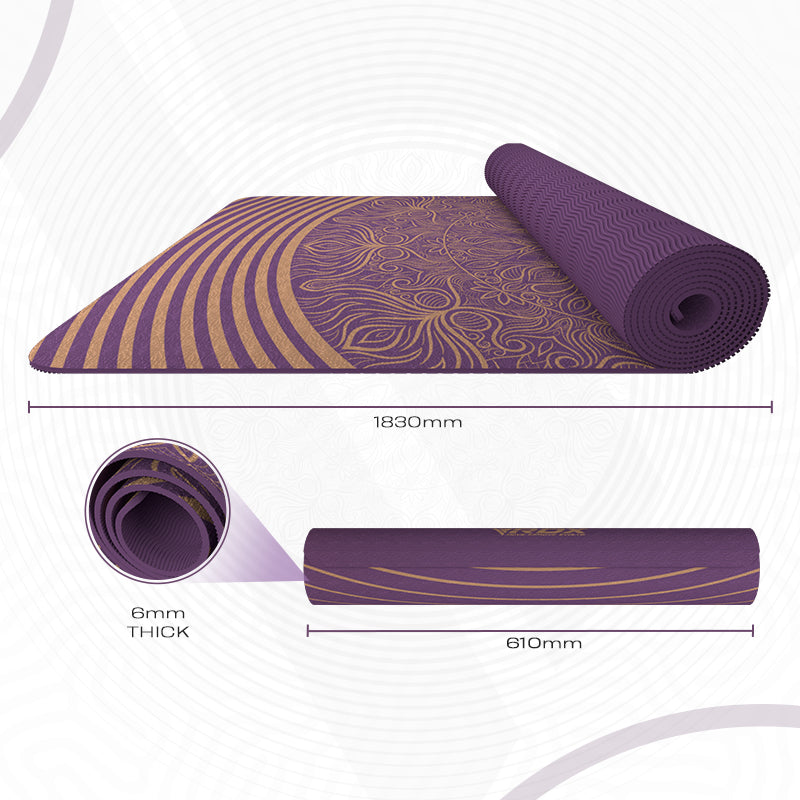 RDX D3 6mm 4-in-1 TPE Yoga Mat Set