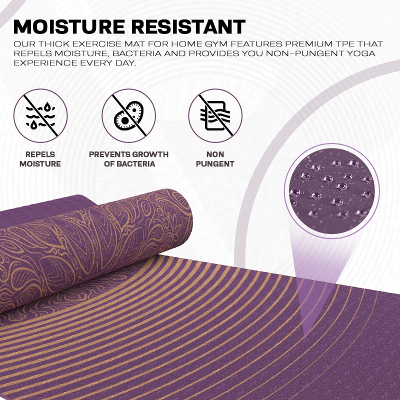 RDX D3 6mm 4-in-1 TPE Yoga Mat Set