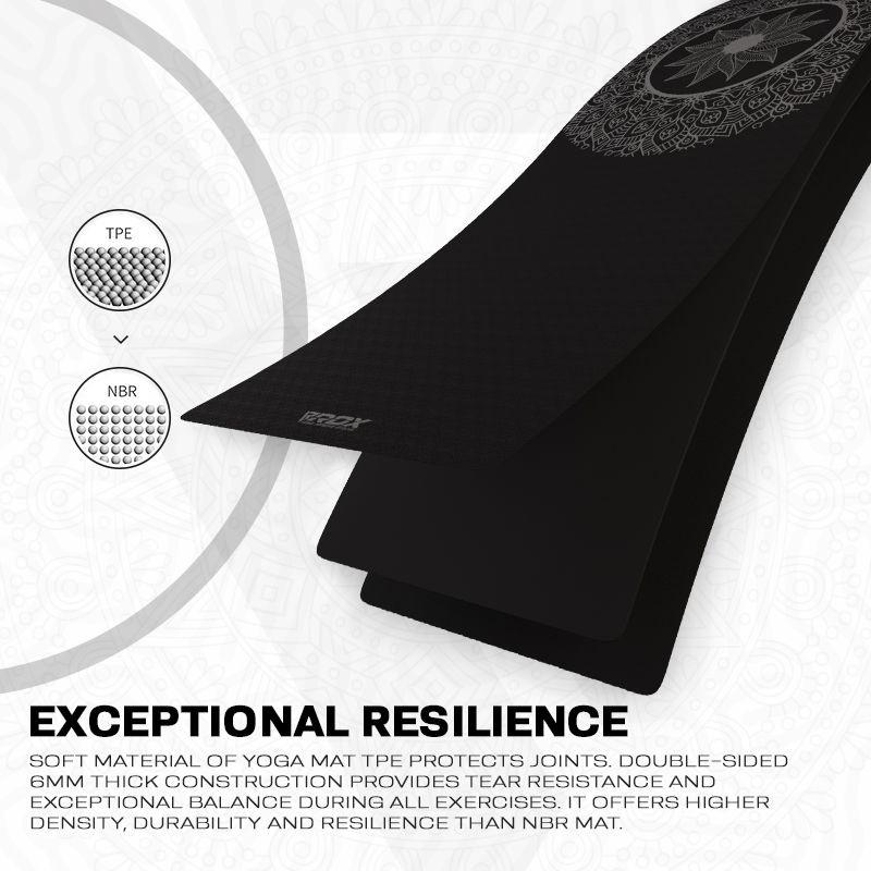RDX D5 6mm 4-in-1 TPE Yoga Mat Set