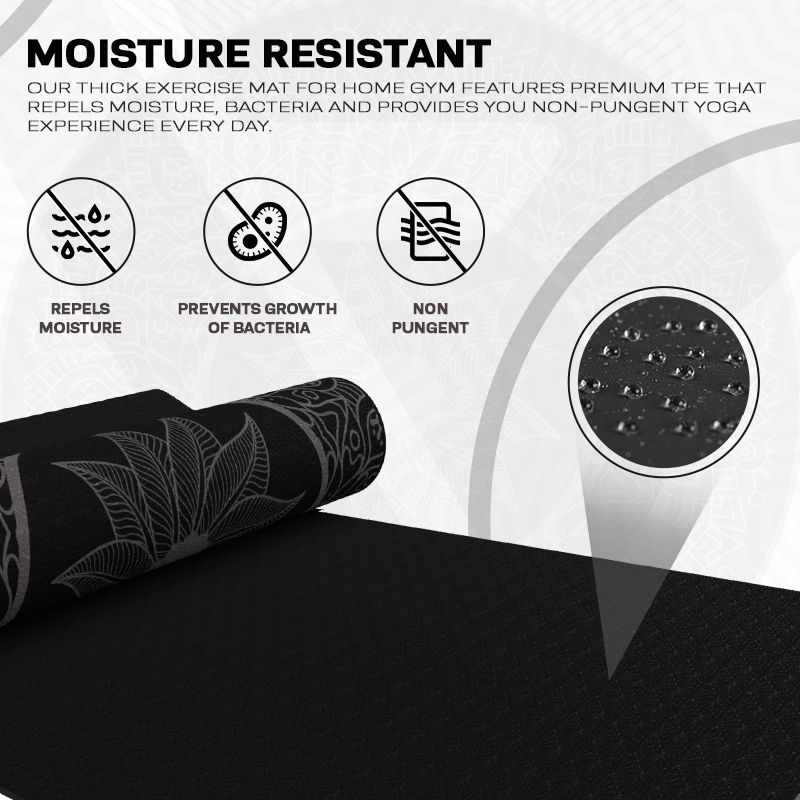 RDX D5 6mm 4-in-1 TPE Yoga Mat Set