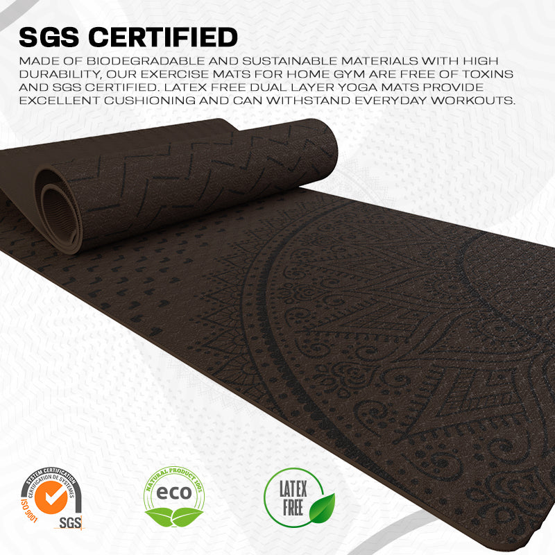 RDX D1 6mm 4-in-1 TPE Yoga Mat Set