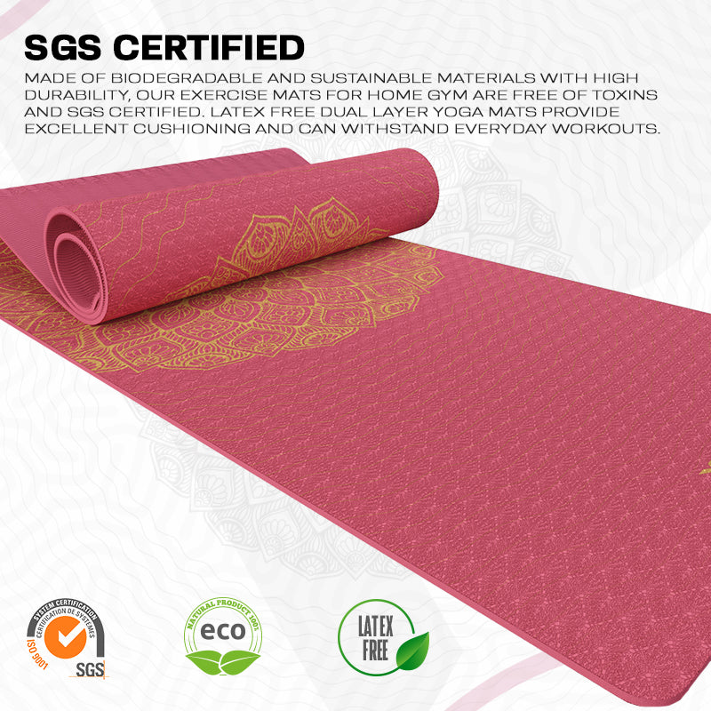 RDX D7 6mm 4-in-1 TPE Yoga Mat Set