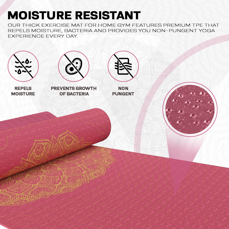 RDX D7 6mm 4-in-1 TPE Yoga Mat Set