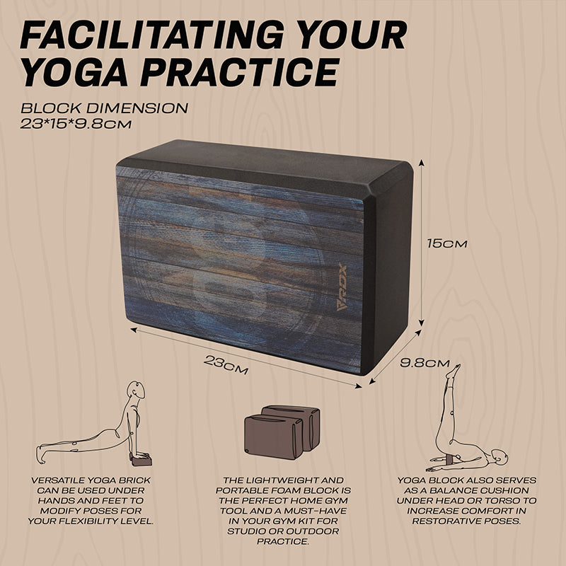 RDX D7 High Density EVA Foam Yoga Blocks Non-Slip Brick