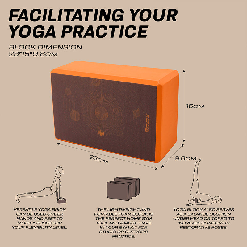 RDX D1 High Density EVA Foam Yoga Blocks Non-Slip Brick