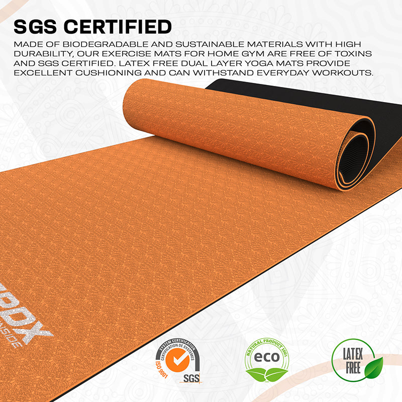 RDX DC 6mm 4-in-1 TPE Yoga Mat Set