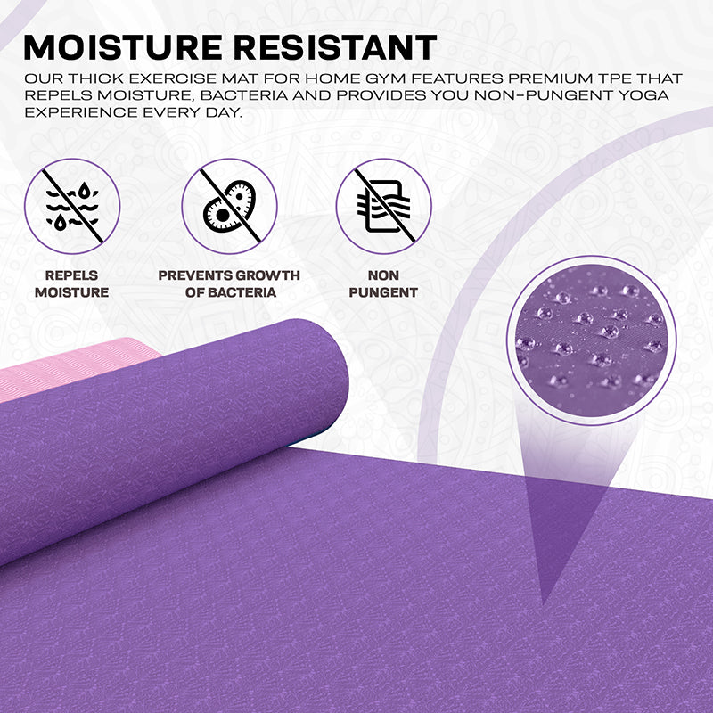 RDX DC 6mm 4-in-1 TPE Yoga Mat Set