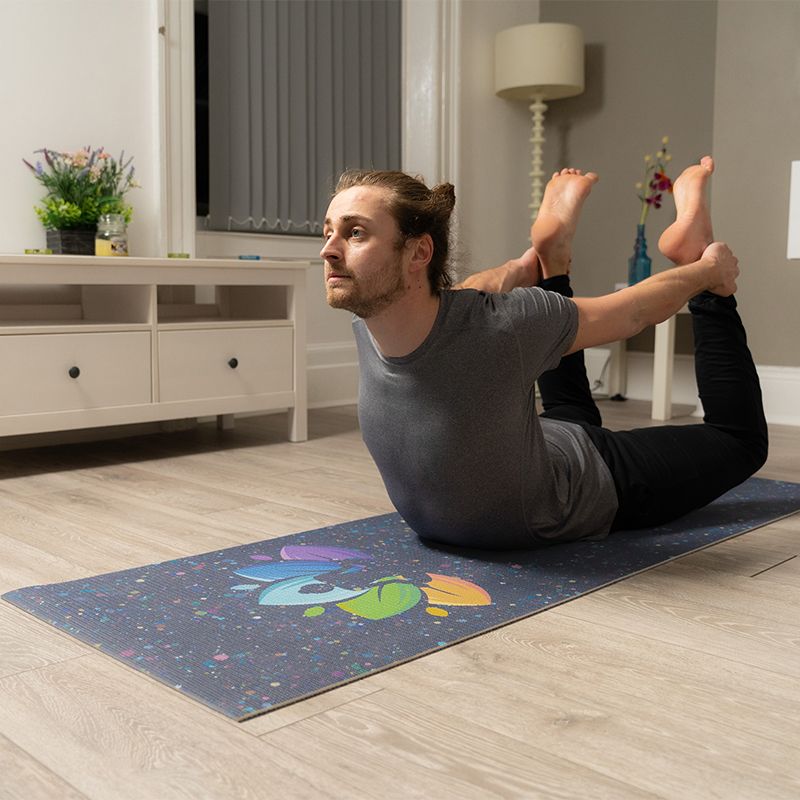 RDX D1 4-in-1 Iris 6mm PVC Yoga Mat Midnight Lotus Set