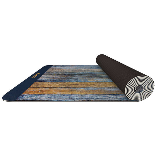 RDX D5 4-in-1 Iris 6mm PVC Yoga Mat Timber Blend Set