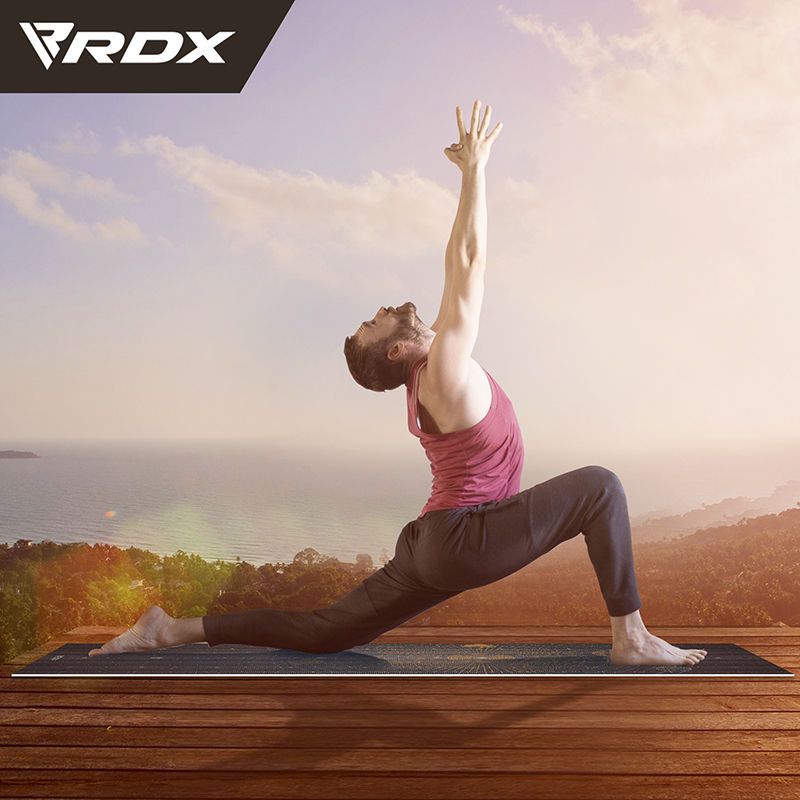 RDX D6 4-in-1 Iris 6mm PVC Yoga Mat Solar Brown Set