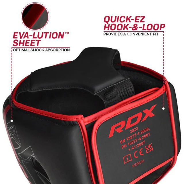 RDX Kara F6 Kafa Koruyucu Profesyonel Boks, Kick Boks ve MMA Baş Koruyucu