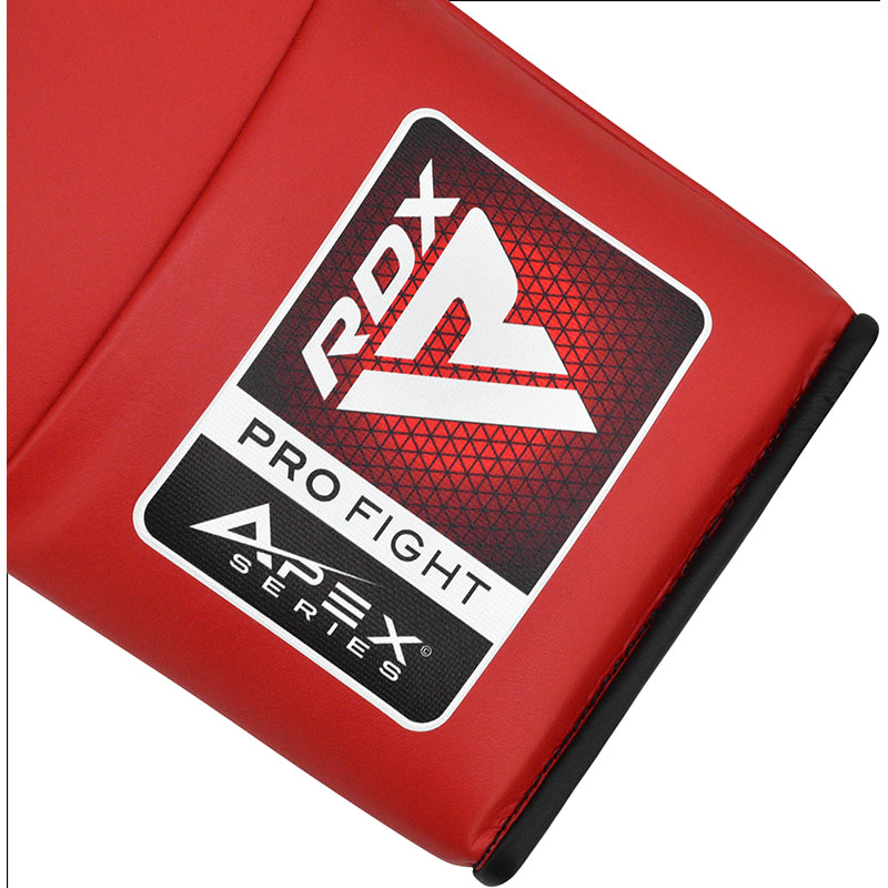 RDX APEX Competition/Fight Lace Up Boxing Gloves#color_red