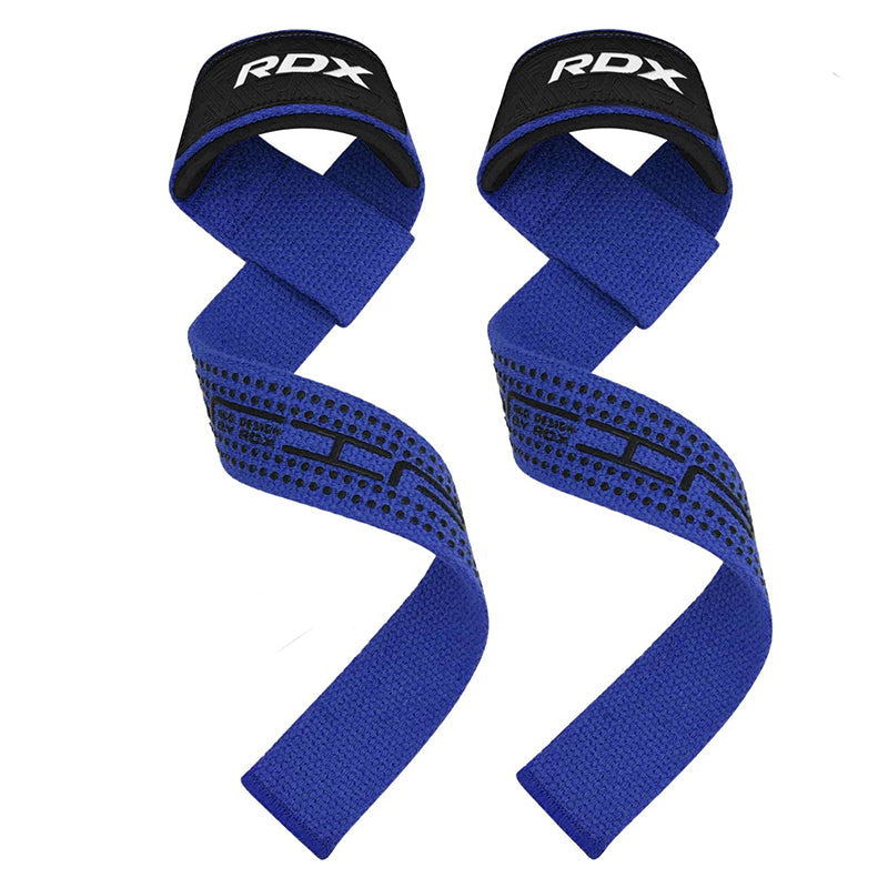 RDX S4 Weightlifting Wrist Straps#color_blue