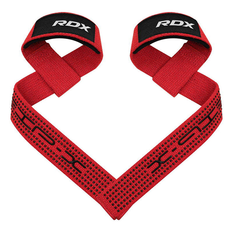 RDX S4 Weightlifting Wrist Straps#color_red